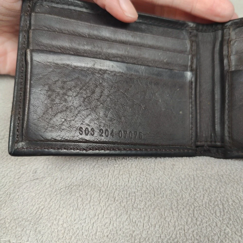 Shinola Detroit Mens Bifold Wallet Dark Brown Black American‎ Made Leather